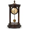 German Portico Mahogany Mantle Clock
