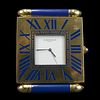 Cartier Brass and Enamel Desk Clock