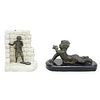 Two (2) Vintage French Metal Miniature Figurines