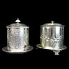 Two (2) English Silver Plated Tea Caddies