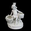 Large French Style Bisque Porcelain Figurine