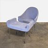 Periwinkle blue Chair & Ottoman