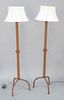 Pair of contemporary floor lamps, ht. 61". Estate of Marilyn Ware Strasburg, PA.
