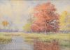 Daniel F. Wentworth (1850 - 1934), watercolor, Marsh Fall landscape, signed lower left 'D.F. Wentworth', 10" x 14".