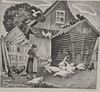 Mabel Dwight (1876 - 1955), pencil signed lithograph, "Feeding the Goose", signed lower right 'Mabel Dwight', sight size 11 1/2" x 12 1/2".