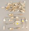 Lot of coin silver spoons, 25.7 t.oz. .