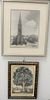 Group of nine assorted prints, etchings and engravings to include 'Tree of Temperance', 'Amerique Septentrionale', La Vasseur map, two portrait prints