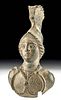 Roman Bronze Applique of Helmeted Athena
