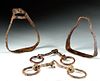 Lot of 4 Anglo Saxon Iron Equestrian Items