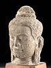 12th C. Cambodian Khmer Sandstone Head of Buddha
