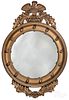 Giltwood convex mirror, early 20th c.