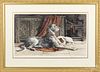 Herbert Dicksee engraving of two hounds