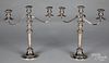 Pair of Gorham weighted sterling silver candelabr