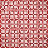 Red and White "Triangles In a Square" Patchwork Quilt, Circa 1920s