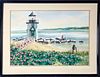 Richard K. Kaiser Watercolor on Paper "Brant Point Light", Nantucket