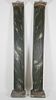 Pair of Marbelized Paint Decorated Classical Architectural Columns, 19th Century