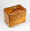 English Regency Tortoiseshell Dome Top Double Compartment Tea Caddy, 1st quarter of the 19th Century