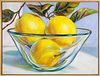 Katie Trinkle Legge Oil on Canvas "Lemons in a Glass Bowl"