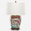 Chinese, Famille Jaune ginger jar table lamp