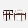 Theodore Alexander, tiered occasional tables, pair