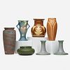 American Art Pottery, vessels, collection of seven
