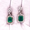 18k Colombian Emerald Diamond EarringsÊ