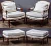Baker Upholstered Chair and Ottoman Collection