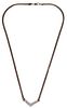 14k Gold and Diamond Attached Pendant Necklace