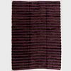 Aubergine and Brown Striped High Low Pile Carpet