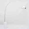 Pier Giacomo and Achille Castiglioni for Flos Chrome and Marble Arco Floor Lamp