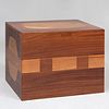 Louis David Designed Cubist Style Mahogany and Cherry Parquetry Pedestal