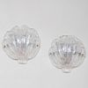 Pair of Murano Glass and Chrome Sconces