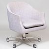 Canadian Chrome and Upholstered Swivel Desk Chair