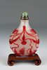 Likely Imperial, Red Overlay Glass Snuff Bottle