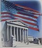 Jim Butcher (B. 1944) Flag over Supreme Court
