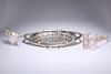 A GEORGE V SILVER ASPARAGUS DISH, SAUCE BOAT AND SERVERS,?by William & Hutt