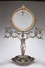A LATE 19TH CENTURY FRENCH SILVER-PLATED DRESSING MIRROR, by Louis Moreau, 
