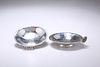 A PAIR OF GEORGE V SILVER DISHES IN THE ART DECO STYLE,?by Charles Boyton, 