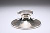A GEORGE V SILVER CAPTAIN'S INKWELL, by Walker & Hall Sheffield 1928, of sq