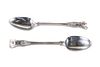 A PAIR OF WILLIAM IV SILVER BASTING SPOONS, by Mary Chawner London 1835, ki