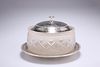 A VICTORIAN SILVER AND FROSTED GLASS BUTTER DISH,?by?Joseph & Edward Bradbu