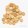 Seventy-eight $2.50 Liberty and Indian Head Gold Coins.