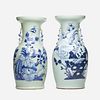 Chinese Export, Blue and White vases, set of two