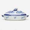 Chinese Export, Blue and White warming bowl and cover