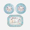 Chinese, Canton enamel wares, collection of three