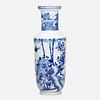 Chinese, Blue and White rouleau vase