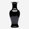 Chinese, mirror black baluster vase