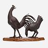 Japanese, Okimono 'Rooster and Hen' group