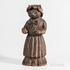 Carved Counter-top Figure of Cat Dressed as Baker