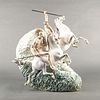 Lladro Lg Figural Group Sculpture, Mounted Warriors 01001608